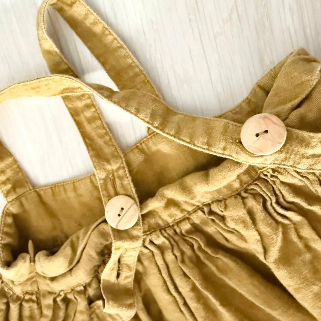 小旭市集] Soor Ploom - Enola Pinafore - Old gold - 2y / 90cm