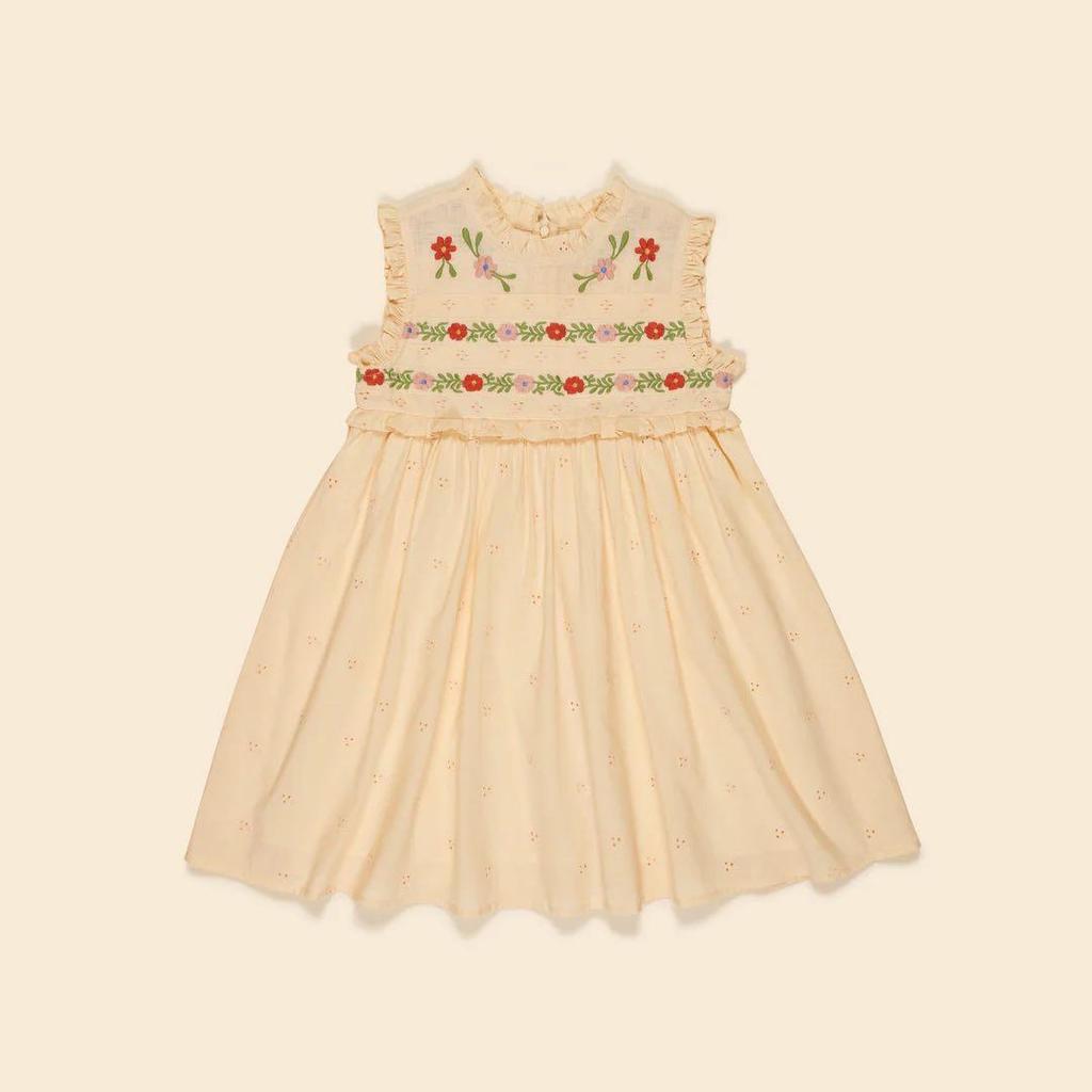 小旭市集] Apolina - Irra dress - Milk broderie anglaise - 3y / 100cm