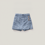 Quinn Short, Checker Rose Print, Blueberry
