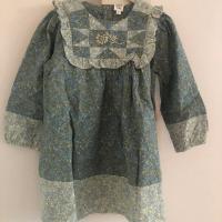 綠色刺繡洋裝