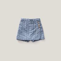 Quinn Short, Checker Rose Print, Blueberry