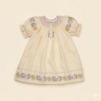 精緻手工刺繡短袖洋裝