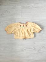 Embroidered Gingham Blouse | Yellow