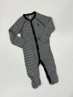 Striped Cotton Footed Coverall