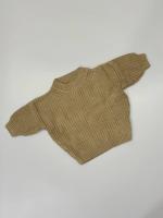 Organic Chunky Knit Sweater Almond