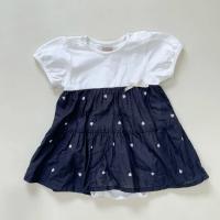 愛心刺繡包屁裙-深藍
