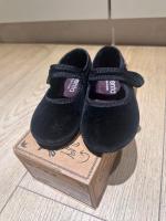 Cienta VELOUR VELCRO ONE STRAP BALLET SHOES black 