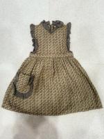 Apolina - Ida Pinafore - Grid Floral Jacquard