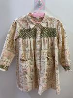 Apolina Aline Smock Shirtdress - Cabin Quilt Floral Cream 2-3y