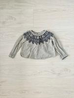 Graphic Embroidered Checked Blouse