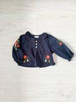 深藍色刺繡上衣