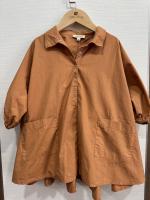 ANODA DRESS - BURNT ORANGE