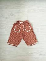 Organic Cotton Checked Trousers | Rust