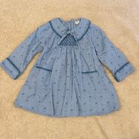 Nola Dress - Folk Floral Blue Mist