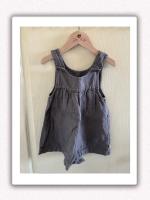 La Petite Alice 手工棉麻吊帶寬短褲 Pippa (深灰色) 
