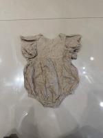 嬰幼兒有機棉格紋包屁衣
