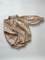The Gingham Bodysuit 格紋高領長袖連身衣
