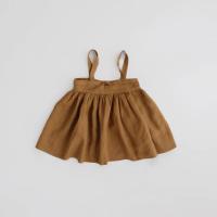 Enola Pinafore - Old Gold 吊帶洋裝