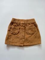 Brown Velvet Short Skirt