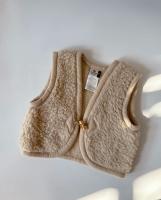 輕暖牛角扣羊毛背心- bodywarmer vest English Tea 英國茶