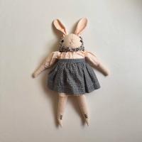 Large Peach Rabbit - Rose