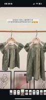 Little green check blouse / bloomer
