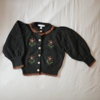 Cardigan Fleurs - Bitume
