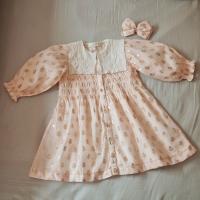 Golden Flower Tunic - Petal Pink / 2024 聖誕款（附蝴蝶結髮夾）