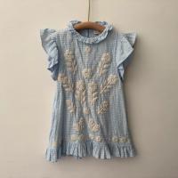 Bonjour Diary荷葉邊刺繡上衣洋
