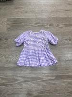 BONJOUR DIARY 薰衣草格紋雛菊立體刺繡上衣 Handsmock Blouse