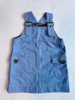 大口袋吊帶裙 Buckle Jumper Dress - Baby Blue