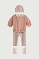 寶寶有機棉Leggings - Faded Pink/Cream