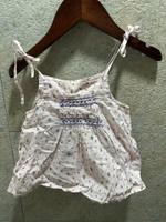 Bonpoint 可愛刺繡 棉紗綁帶背心 18m