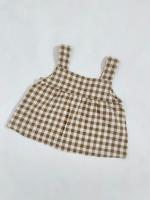 Olive Gingham Dolce Top