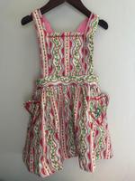 Cath Kidston pinafore 輕絨刺繡背心洋裝 1-2y