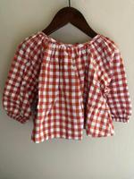 Little cotton clothes 紅格子上衣 12-18m 近新 