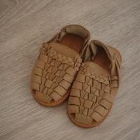 Sol Leather Huarache Sandals沙色編織涼鞋