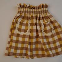 Bianca Vichy Skirt Mustard 比安卡格紋口袋短裙 芥末