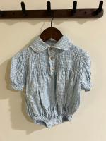 藍色格紋包屁衣