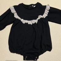 Bebenine黑色荷葉包屁衣
