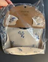 美國 Mushie 矽膠圍兜 紫丁香lilac flowers