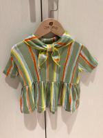 Scout Peplum Top - Mojave Watercolor Stripe 
