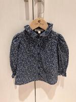 Caramel Madison Blouse (Navy Floral)