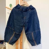 深藍牛仔氣球褲