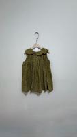 Kumo blouse, yellow/brown dots 