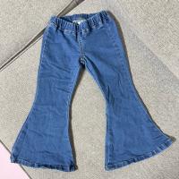 Flare denim indigo彈性喇叭褲