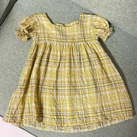 公主澎袖格子洋裝