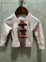 O6. Burberry 粉色經典全羊毛特殊布料 短袖套裝 近新 2Y