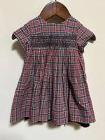O148. Bonpoint Smocking 經典手工抓褶12m 格紋洋裝 近新