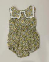 Betsy Ann Square Collar Bubble Playsuit with Lace